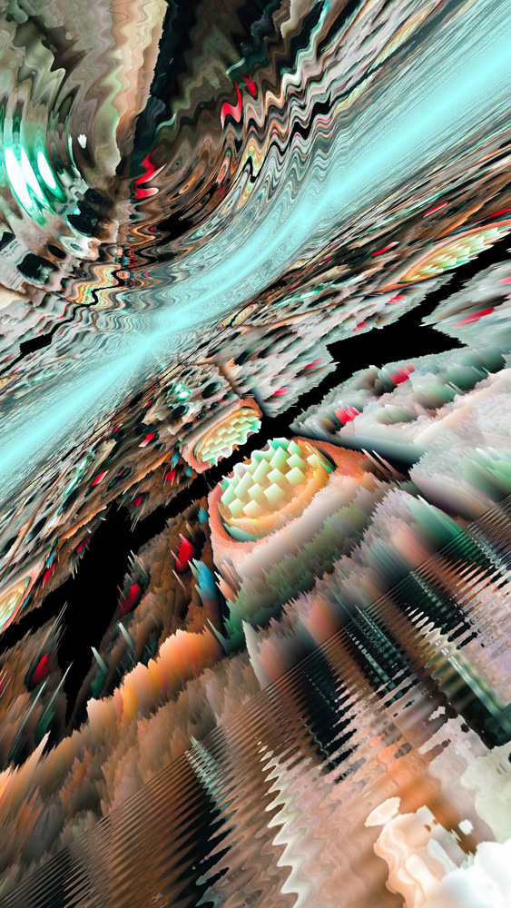 Abstract oscilloscope artwork used as a phone background