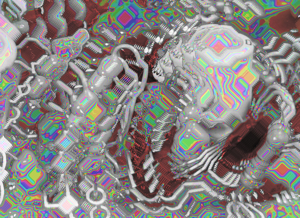 Electrically inspired abstract digital artwork