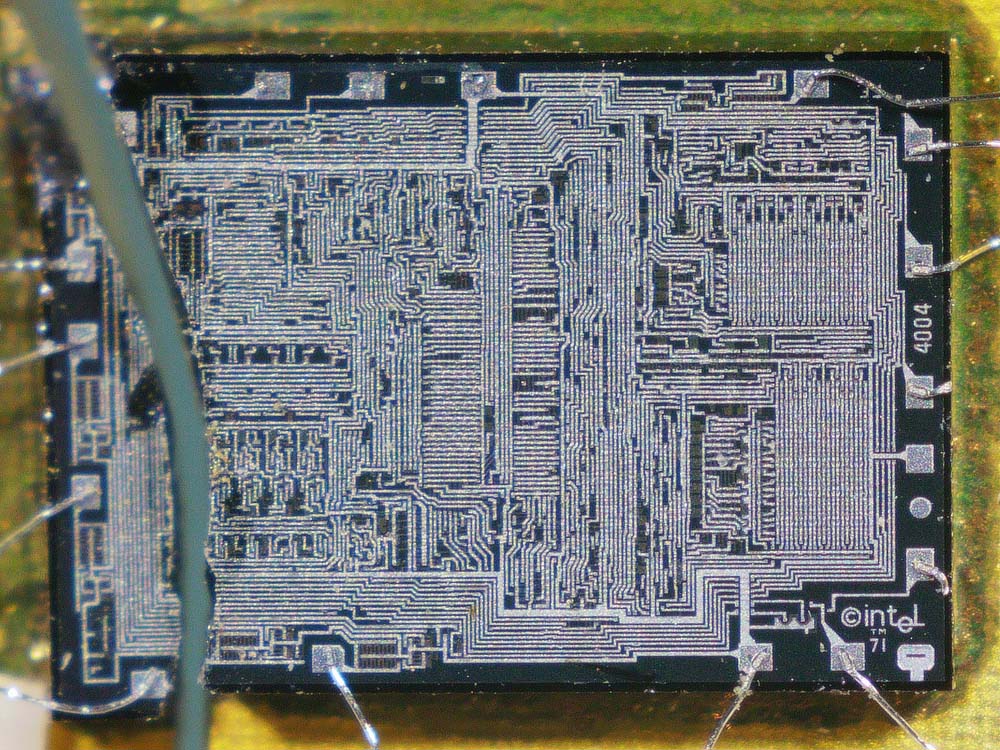 Complex integrated circuit with a broken lower-left corner