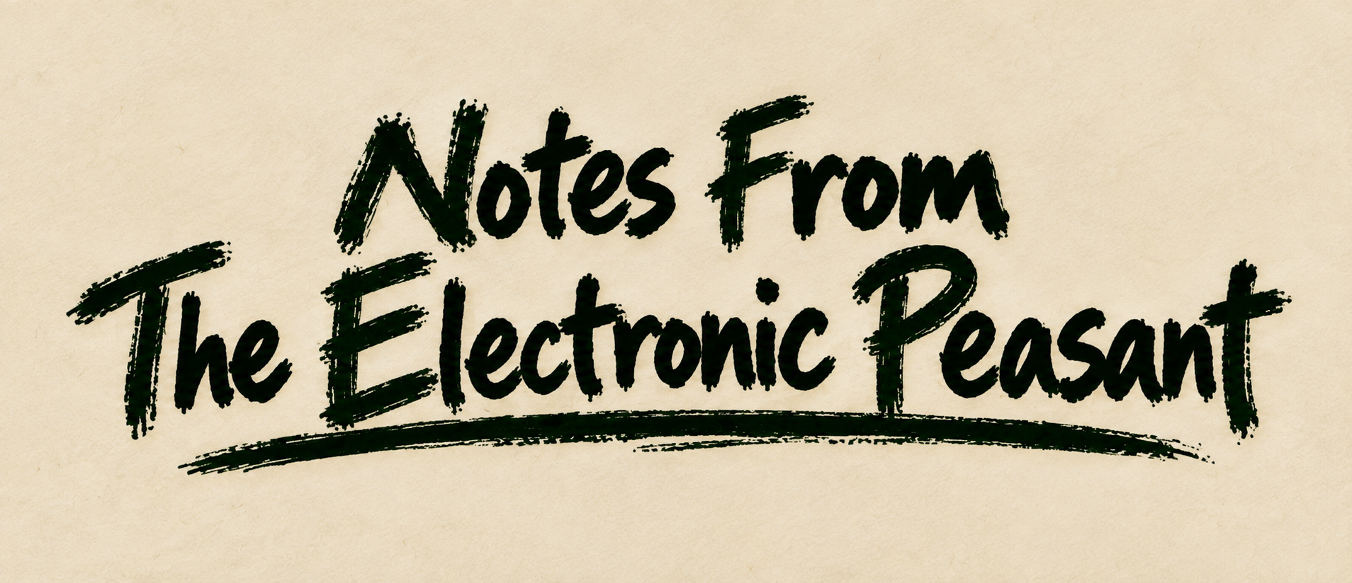 Notes From The Electronic Peasant