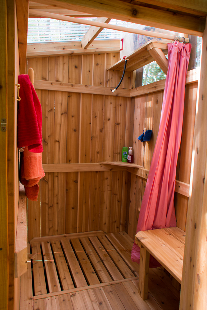 Cedar shower project interior