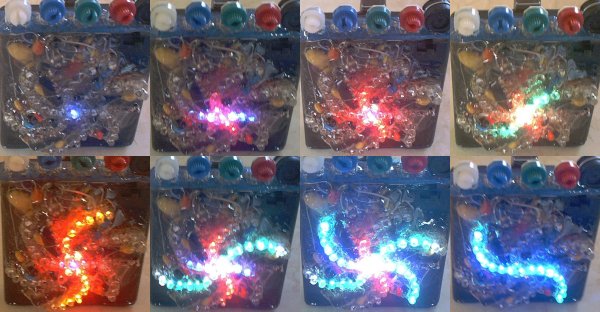 Finished LED Color Organ illuminated