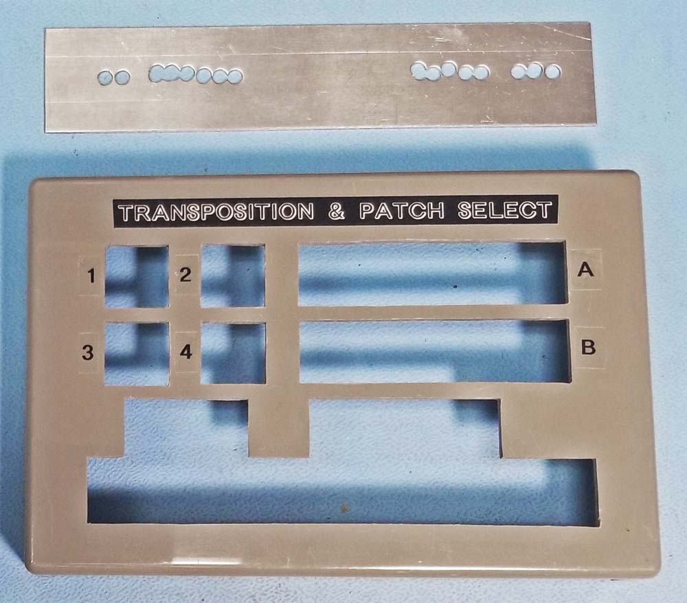 Front panel with holes for the switches