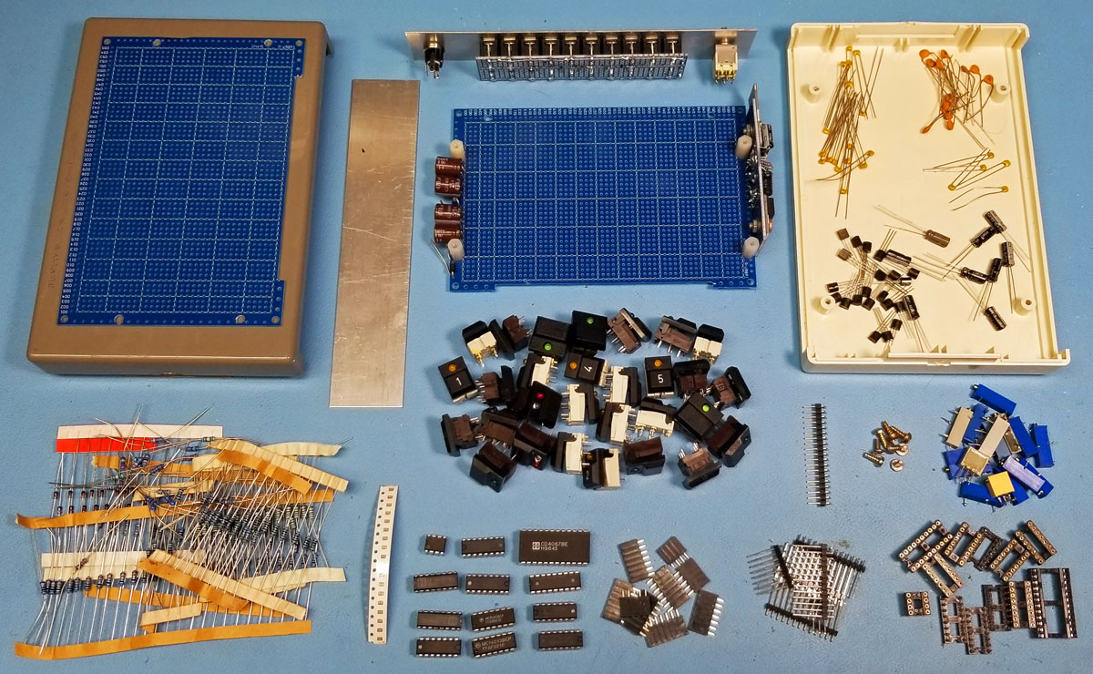Parts selected for building the Transposition box